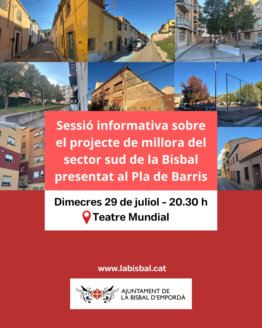 Sessió informativa sobre el projecte de millora del sector sud de la Bisbal presentat al Pla de Barris